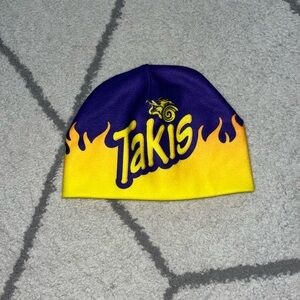 Official Takis branded Beanie Hat - Purple and Yellow
